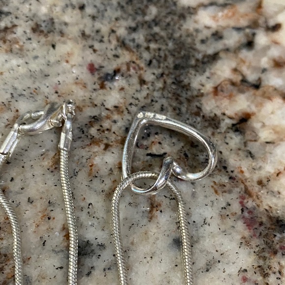 Sterling Silver Heart Necklace - Picture 2 of 5